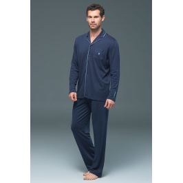 Pijama barbateasca BLACKSPADE Lion Navy, din modal