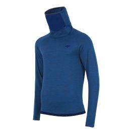 Bluza barbateasca 4f Blue, material functional, guler inalt