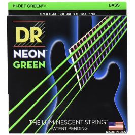 DR Strings DR Neon Green Bass 5 String Medium