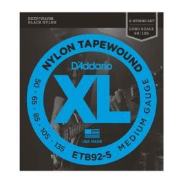 D'Addario ETB92-5 Tapewound 5-String Bass Long Scale 50-135