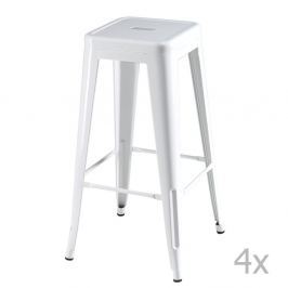 Set 4 scaune de bar Knuds Korona, alb