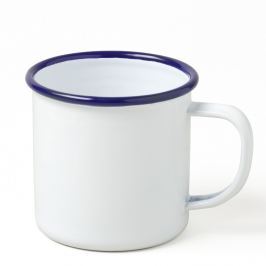 Cană smălțuită Falcon Enamelware, 350 ml, alb-albastru