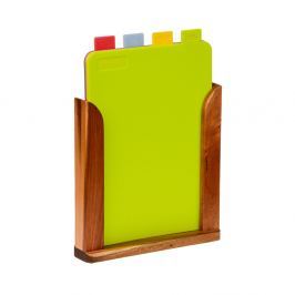 Set 4 tocătoare cu suport Premier Housewares