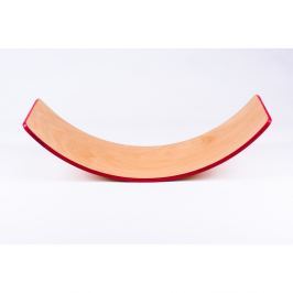 Placă de echilibru din lemn de fag Utukutu, lungime 82 cm, margine roșie
