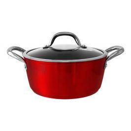 Oală din oțel inoxidabil cu capac Utilinox, ⌀ 28 cm, roșu
