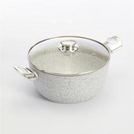 Oală cu mânere argintii și capac Bisetti Silver, înălțime 11,4 cm