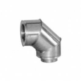COT LA 90 DIN INOX PENTRU COS DE FUM DUBLU PERETE D.INT200/D.EXT250