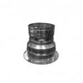 RACORD DIN INOX PT TRECERE DE LA COS FUM DUBLU PERETE LA TUB FLEXIBIL D.INT130/D.EXT180-D.130