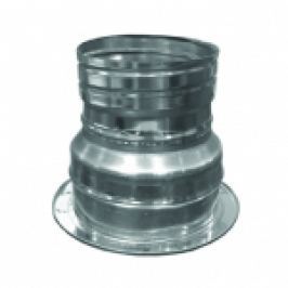 RACORD DIN INOX PT TRECERE DE LA COS FUM DUBLU PERETE LA TUB FLEXIBIL D.INT150/D.EXT200-D.150