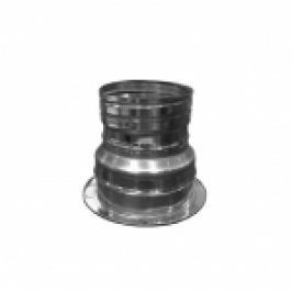 RACORD DIN INOX PT TRECERE DE LA COS FUM DUBLU PERETE LA TUB FLEXIBIL D.INT180/D.EXT230-D.120