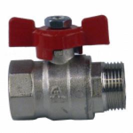 ROBINET DE TRECERE BIANCHI DIN ALAMA CROMATA CU SFERA SI FLUTURE PT APA FI-FE 1"