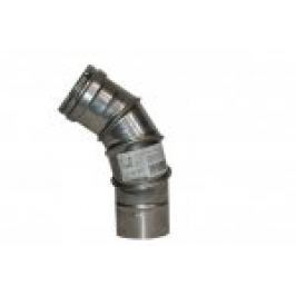 CURBA ORIENTABILA 0=90 DIN INOX PENTRU COS DE FUM MONO PERETE D.130