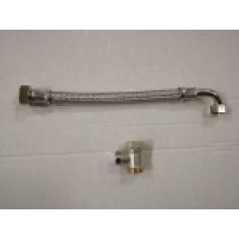 RACORD FLEXIBIL 1/2"x3/4" FI-FI CAPAT CURBAT L=30cm + ROBINET DREPT RETUR PT VENTILOCONVECTOR